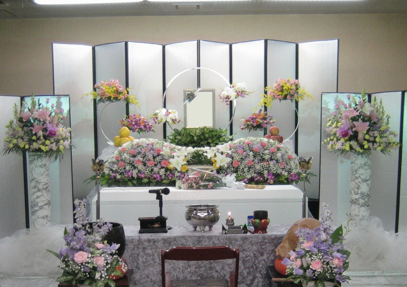家族葬 花祭壇４５万円 税込 プラン 松戸市の葬儀社 一会